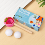 Wooden Strawberry Floating Ball Blowing Toy for Kids Breath Training