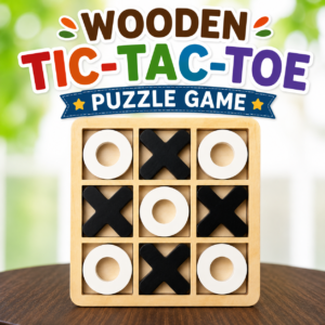 ChatGPTImageJun16_2026_01_34_54AM Classic Wooden Tic Tac Toe Board Game For Family Fun