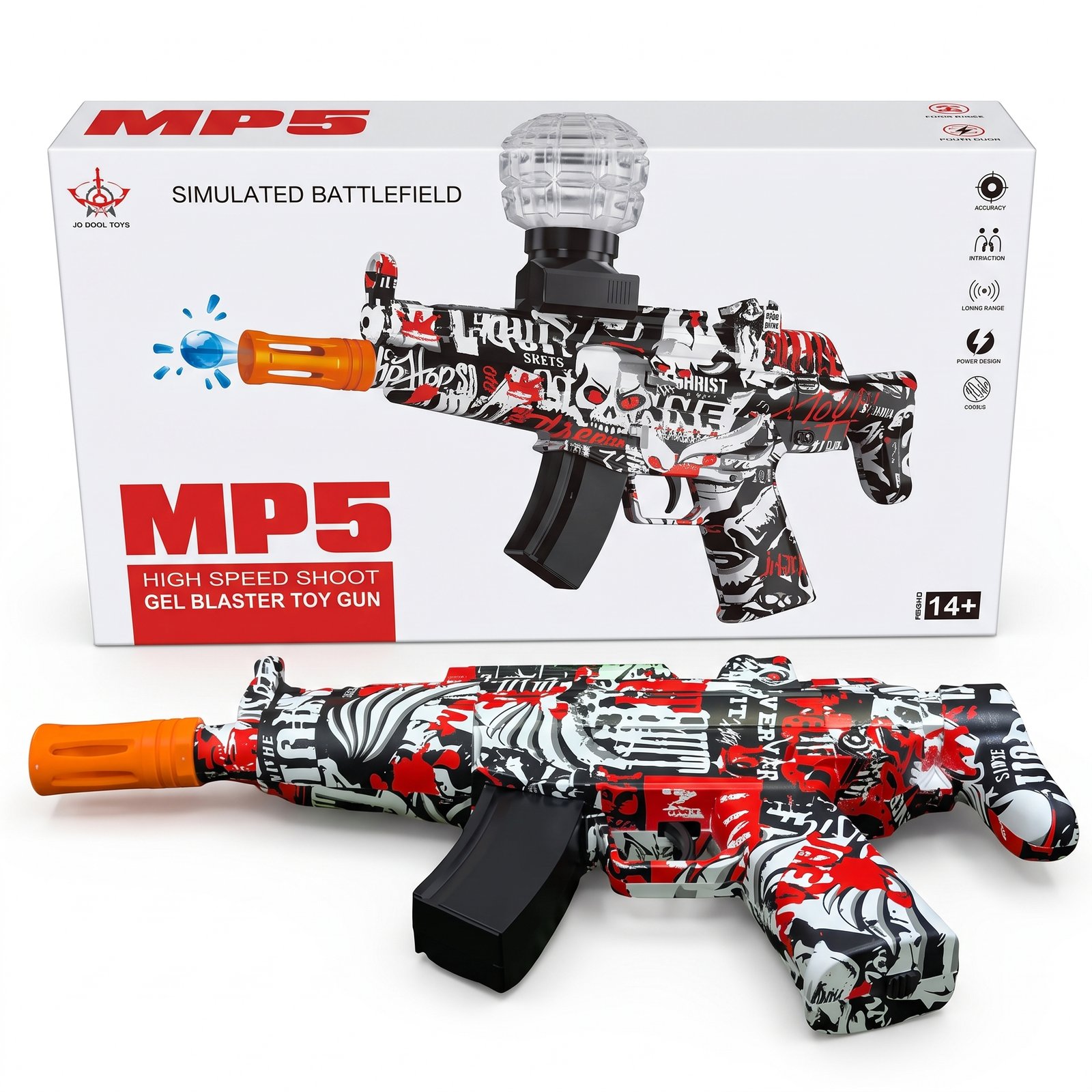 Electric Graffiti Gel Blaster Toy Gun With Rechargeable Battery Set (Copy)