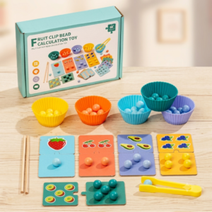 Fruit Clip Bead Calculation Toy For Color Sorting And Math