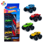 4-Piece Alloy Monster Truck and Speed Launcher Toy Set