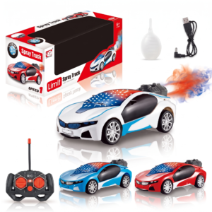 Remote Control 3D Light Spray Racing Car With Rechargeable Battery