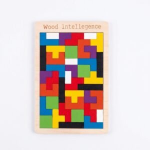 Educational Wooden Intelligence Tetris Puzzle Block Brain Teaser Toy Set