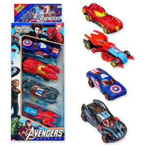 Sbde37790f89940c39cfce1897665264ab Avengers Simulation Alloy Car Four Piece Action Toy Vehicle Set