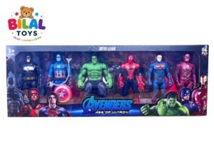 Six Piece Ultimate Superhero Action Figures Toy Set For Kids
