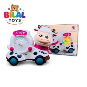 Electric Two Sided Sheep and Cattle Musical Toy With Lights
