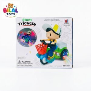 Electric 360 Degree Rotating Stunt Tricycle Toy with Lights Music