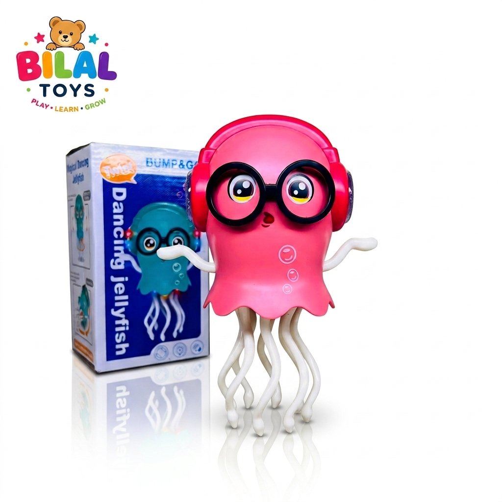 Magical Dancing Jellyfish Bump And Go Music Toy For Babies