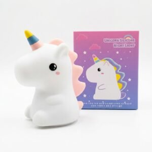 Cute Unicorn Silicone Night Light With Sixteen Color Changing Effects