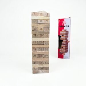 Classic Numbered Wooden Tumbling Tower Block Stacking Board Game Toy