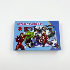 Educational Double Sided Superhero Jigsaw Puzzle And Coloring Activity Set